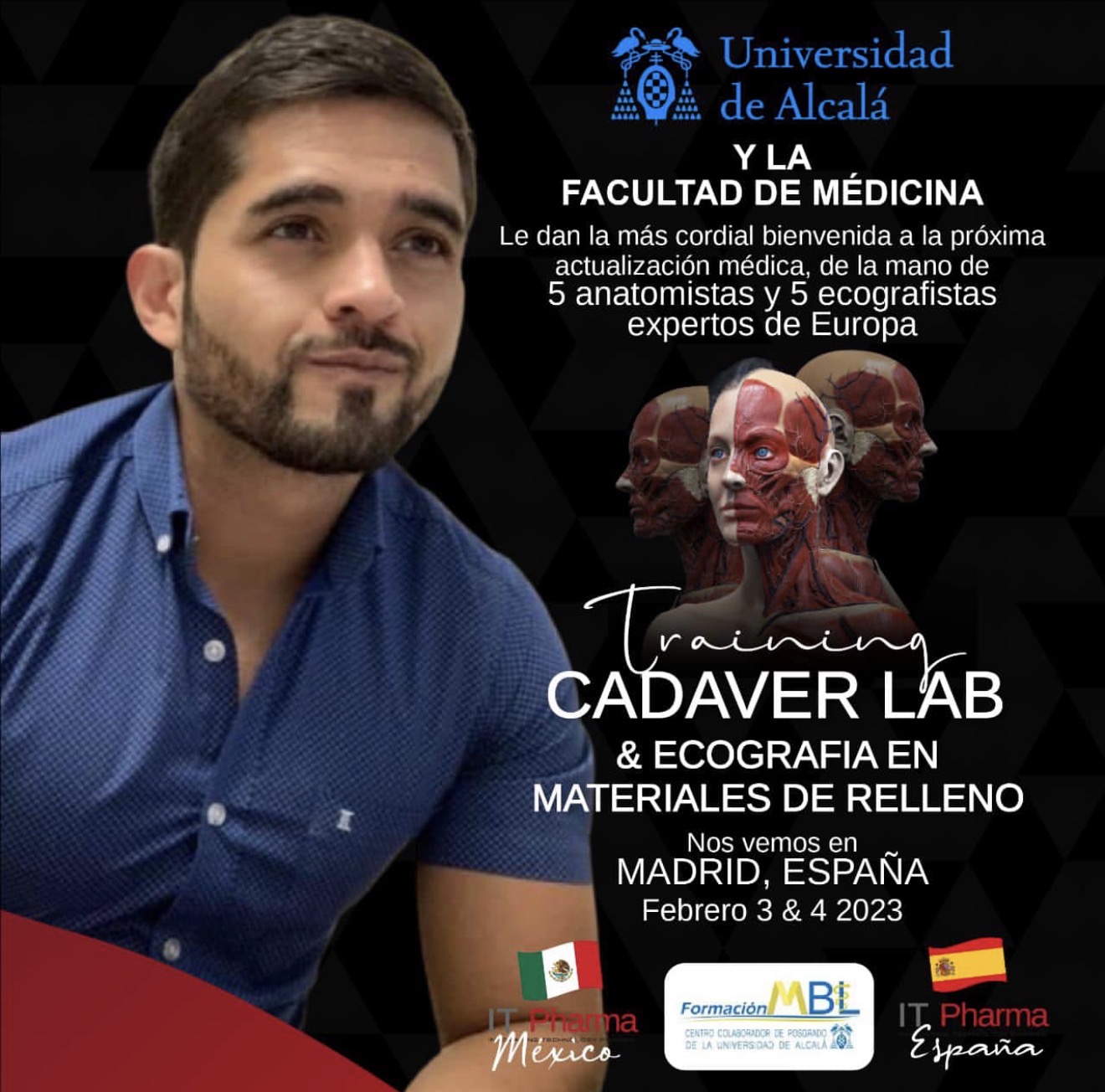 Dr. Sergio Carlos Valles en Training Cadaver Lab Madrid